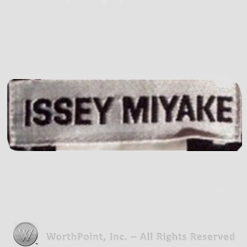 Clothing label : Issey Miyake.