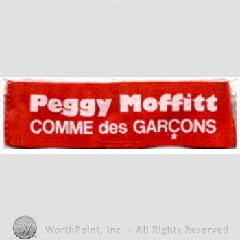 Clothing label : Peggy Moffitt.