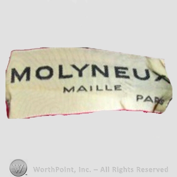 Clothing label : Molyneux.