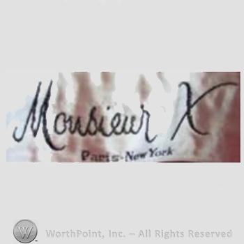 Clothing label : Monsieur X.