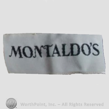 Clothing label : Montaldo's.