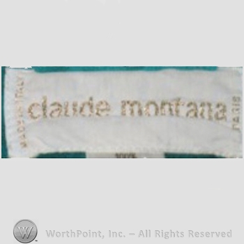 Clothing label : Claude Montana.