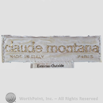 Clothing label : Claude Montana.