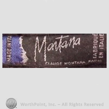 Clothing label : Claude Montana.