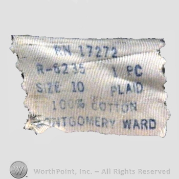 Clothing label : Montgomery Ward.