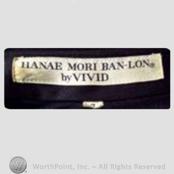 Clothing label : Hanae Mori.