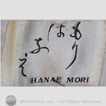 Clothing label : Hanae Mori.