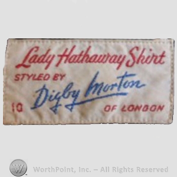 Clothing label : Digby Morton.