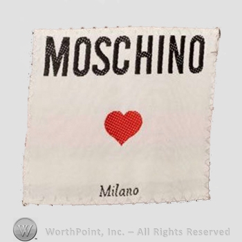 Clothing label : Moschino.