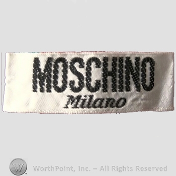 Clothing label : Moschino.