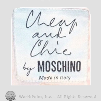 Clothing label : Moschino.