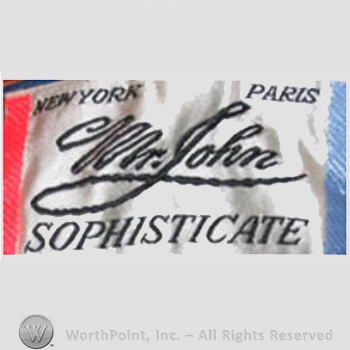 Clothing label : Mr. John.