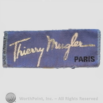 Clothing label : Thierry Mugler.