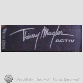 Clothing label : Thierry Mugler.
