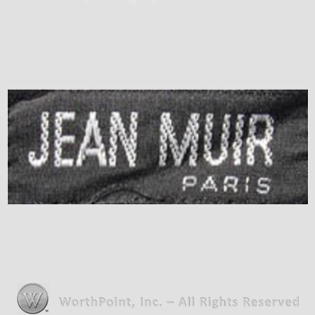 Clothing label : Jean Muir.