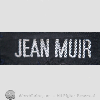 Clothing label : Jean Muir.