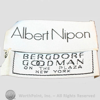 Clothing label : Albert Nipon.