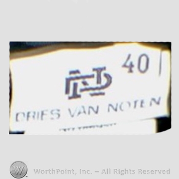 Clothing label : Dries Van Noten.