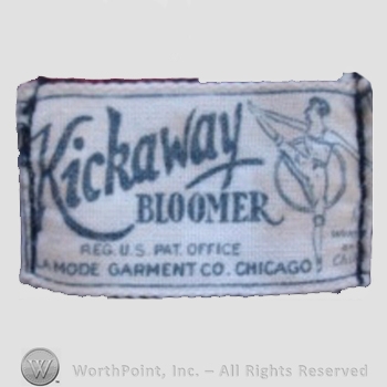 Clothing label : Novelty Label. Kickaway Bloomer.