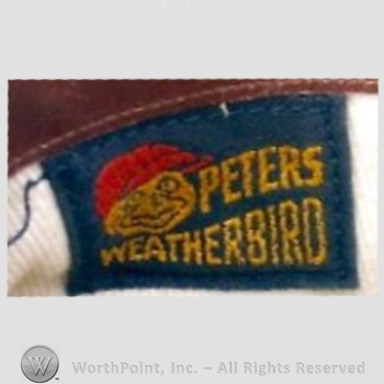 Clothing label : Novelty Label. Peters Weatherbird.