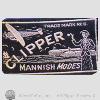 Clothing label : Novelty Label. Clipper Mannish Modes.