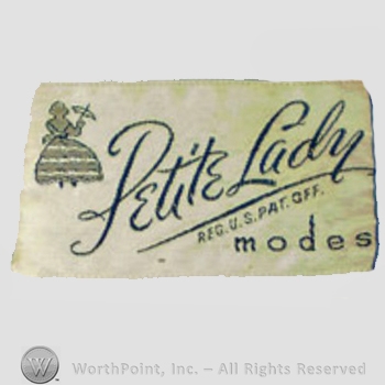 Clothing label : Novelty Label. Petit Lady modes.
