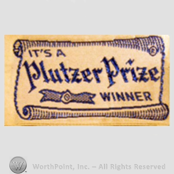 Clothing label : Novelty Label. It's a Plutzer Prize Winner.