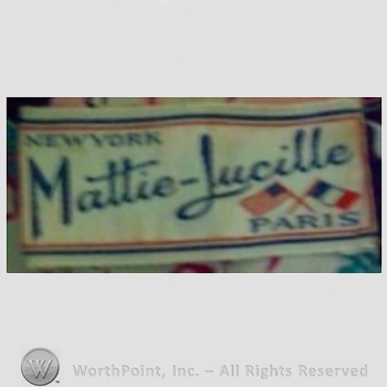 Clothing label : Novelty Label. Mattie-Lucille.