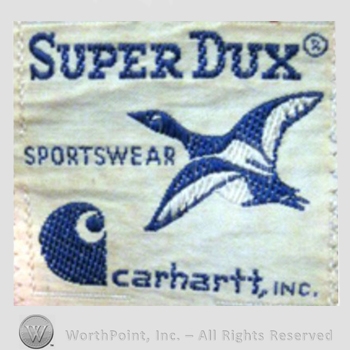 Clothing label : Novelty Label. Super Dux Sportswear.