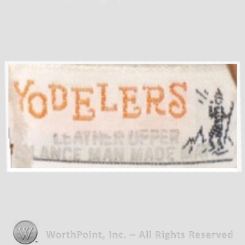 Clothing label : Novelty Label. Yodelers.
