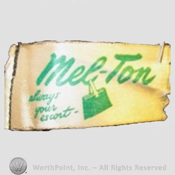 Clothing label : Novelty Label. Mel-Ton.