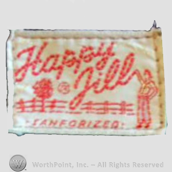 Clothing label : Novelty Label. Happy Jill.