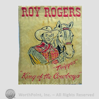 Clothing label : Novelty Label. Roy Rogers King of the Cowboys.