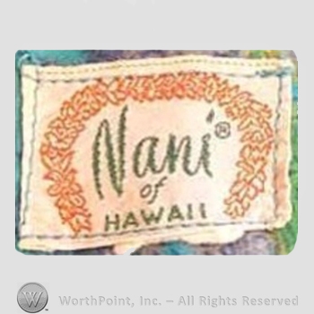 Clothing label : Novelty Label. Nani of Hawaii.