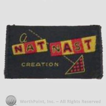 Clothing label : Novelty Label. Nat Nast Creation.