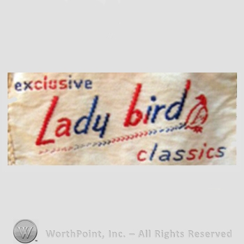 Clothing label : Novelty Label. Lady Bird Classics.