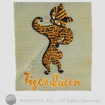 Clothing label : Novelty Label. Tiger Queen.