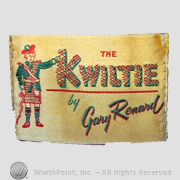 Clothing label : Novelty Label. The Kwiltie by Gary Renard.