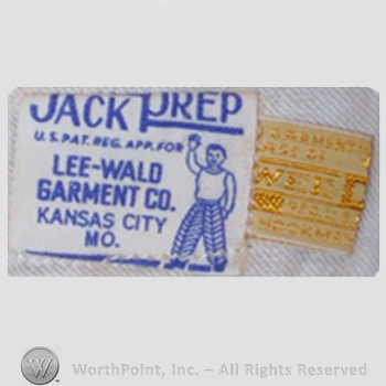 Clothing label : Novelty Label. Lee-Wald Garment Co.
