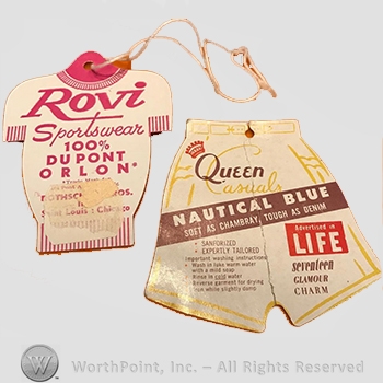 Clothing label : Novelty Label. Rovi Sportswear Queen Nautical Blue.