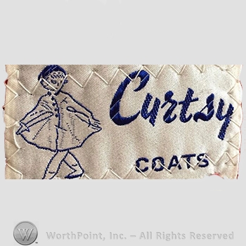 Clothing label : Novelty Label. Curtsy Coats.