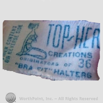 Clothing label : Novelty Label. Top-Her Creations.