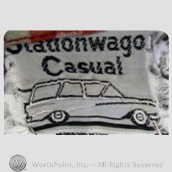 Clothing label : Novelty Label. Stationwago Casual.