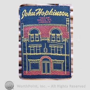 Clothing label : Novelty Label. John Hopkinson.