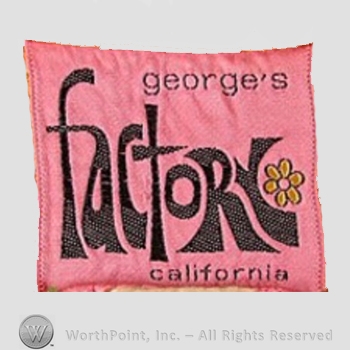 Clothing label : Novelty Label. George's Factory California.