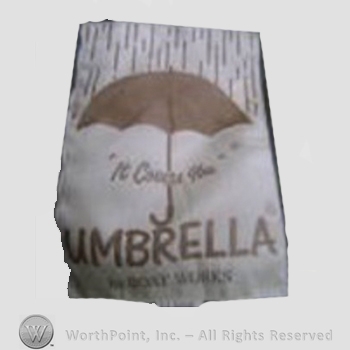 Clothing label : Novelty Label. Umbrella..