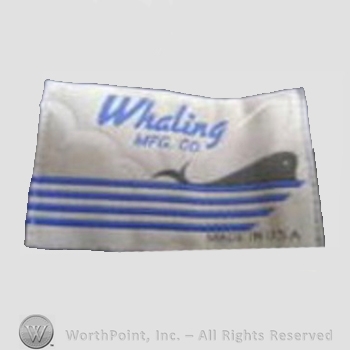 Clothing label : Novelty Label. Whaling MFG. Co.
