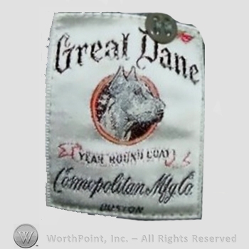 Clothing label : Novelty Label. Greal Dane.