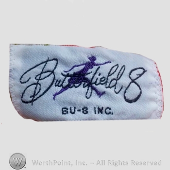 Clothing label : Novelty Label. Butterfield 8.