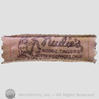 Clothing label : Nudie Cohn.